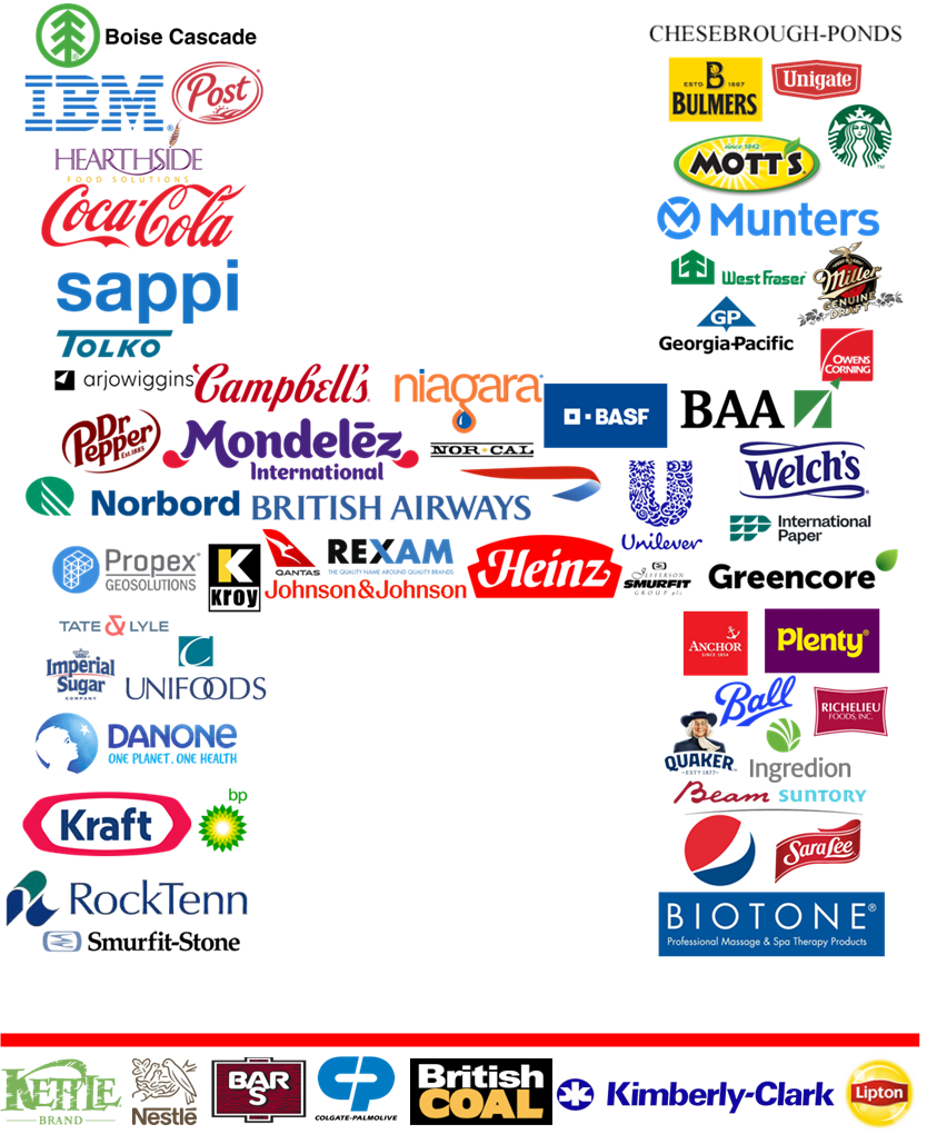 H formed from logos of companies Hagen has worked with